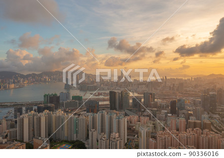 the cityscape of the Kwoloon, hong kong 29 May 2022 the cityscape of the Kwoloon, hong kong 29 May 2022 90336016