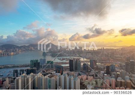 the cityscape of the Kwoloon, hong kong 29 May 2022 the cityscape of the Kwoloon, hong kong 29 May 2022 90336026