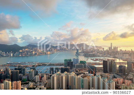 the cityscape of the Kwoloon, hong kong 29 May 2022 the cityscape of the Kwoloon, hong kong 29 May 2022 90336027
