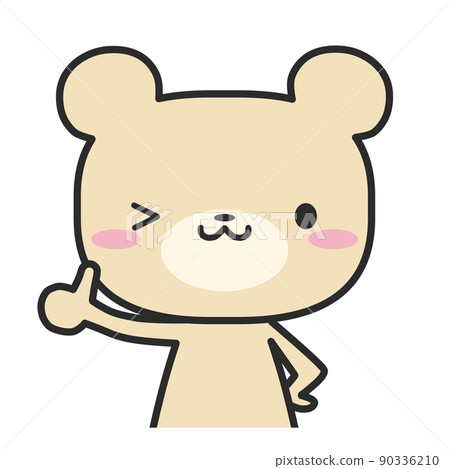 Upper body bear with thumbs up Upper body bear with thumbs up 90336210