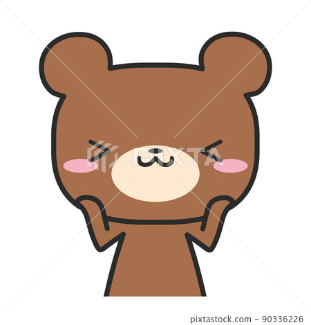 一隻害羞的上半身熊 90336226
