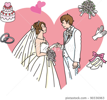 Wedding image_Western clothing_Color_Hearts and accessories 90336963