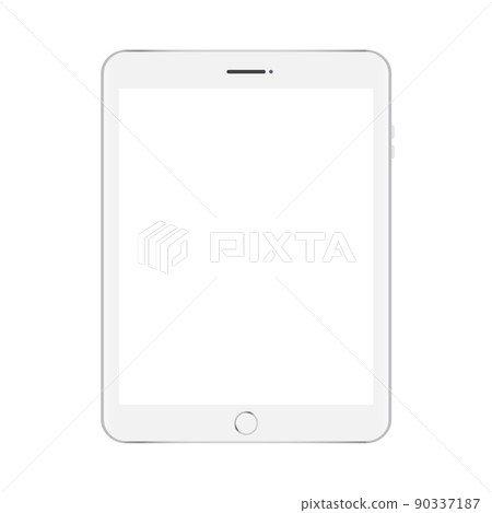 Mock up white tablet isolated on white vector design 90337187