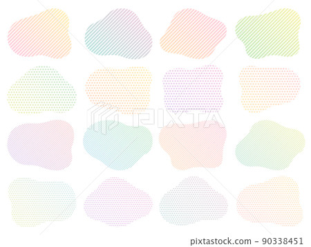 Pale gradient frameset with abstract dots and stripes Pale gradient frameset with abstract dots and stripes 90338451