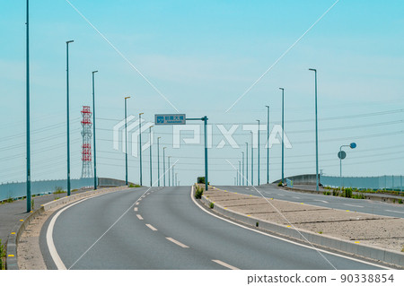 National highway bridge traffic National highway No. 254 Asaka Ohashi No traveling vehicle 2022.05 a-3 Light color National highway bridge traffic National highway No. 254 Asaka Ohashi No traveling vehicle 2022.05 a-3 Light color 90338854