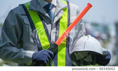 Image of construction industry, security guards, guard man Image of construction industry, security guards, guard man 90340662