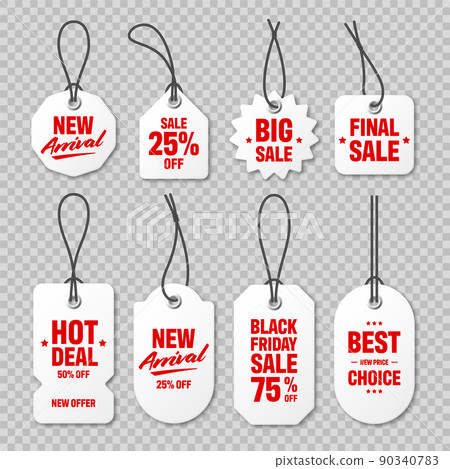 Big Set of Price Tags and Stickers Stock Vector - Illustration of