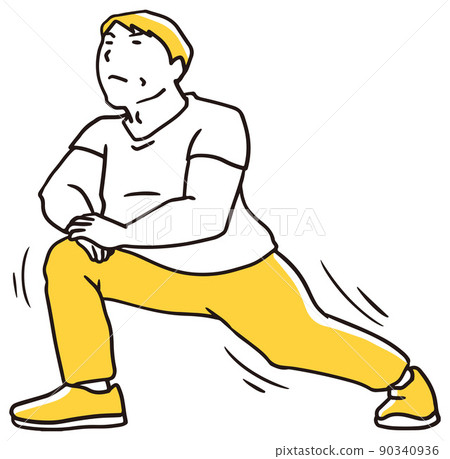 A man stretching 90340936