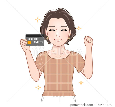 穿著夏裝的年輕女子 90342480