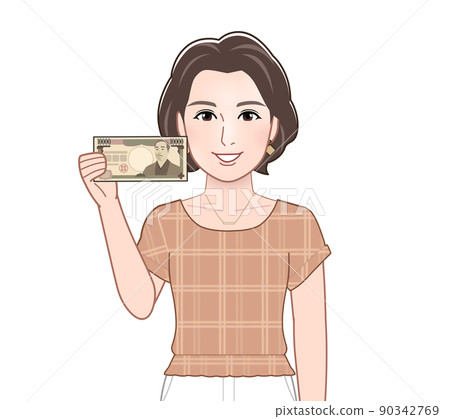 穿著夏裝的年輕女子 穿著夏裝的年輕女子 90342769