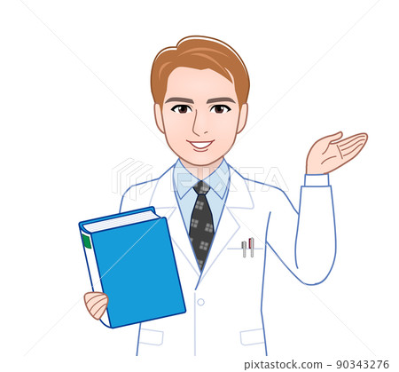 Brown-haired man in a lab coat 90343276