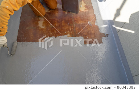Waterproof painting on the balcony Waterproof painting on the balcony 90343392