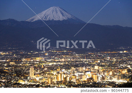Mt. Fuji and Kofu city night view 90344775