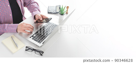 Businessman working in the office. Finance manager 90346628