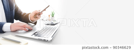 Businessman working in the office. Finance manager 90346629