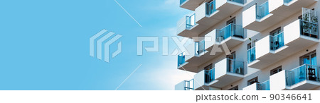 Residential area with modern apartment buildings 90346641