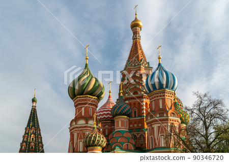 Domes of St. Basil's Cathedral on Red Square in Moscow Domes of St. Basil's Cathedral on Red Square in Moscow 90346720