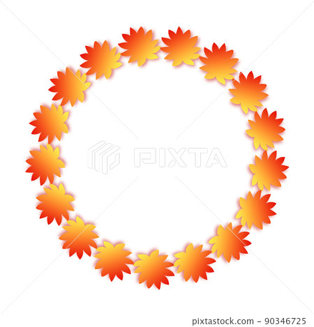 秋葉楓三維圓形框架 秋葉楓三維圓形框架 90346725