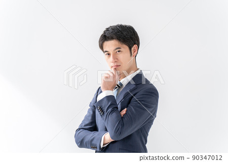 Business men worried thinking 90347012