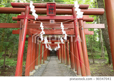 The main shrine of Arayayama Shrine (Kinun Shrine) in Fujiyoshida City, Yamanashi Prefecture 90347041