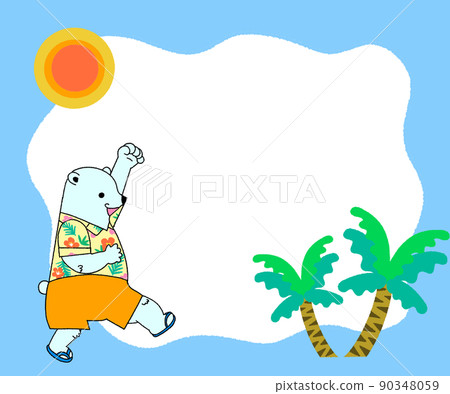 膽量構成夏威夷襯衫北極熊框架 90348059