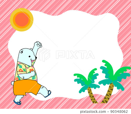 膽量構成夏威夷襯衫北極熊框架 90348062