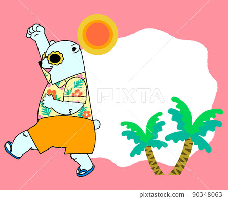 膽量構成夏威夷襯衫北極熊框架 90348063