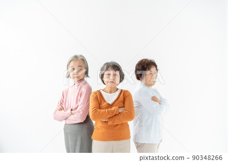 Worried, worried, old-age senior woman 90348266