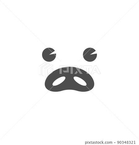 Pig icon logo design concept illustration template 90348321