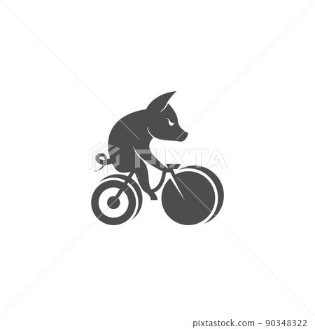 Pig icon logo design concept illustration template 90348322