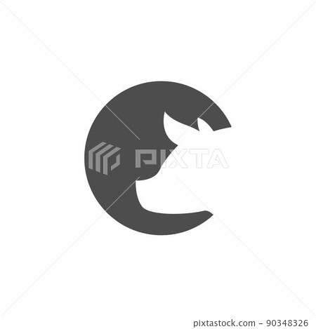 Pig icon logo design concept illustration template 90348326