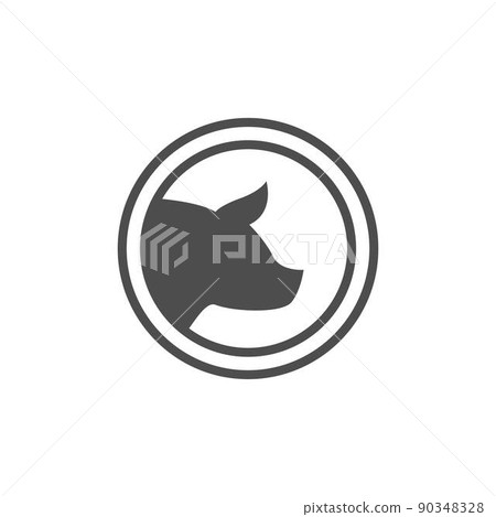 Pig icon logo design concept illustration template Pig icon logo design concept illustration template 90348328