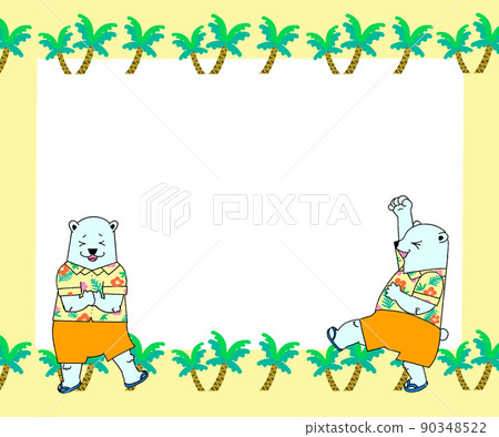 膽量構成夏威夷襯衫北極熊框架 90348522