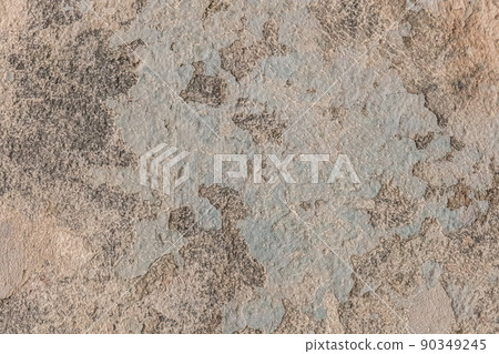 Peeling old plaster with damaged concrete wall cement weathered texture broken background 90349245