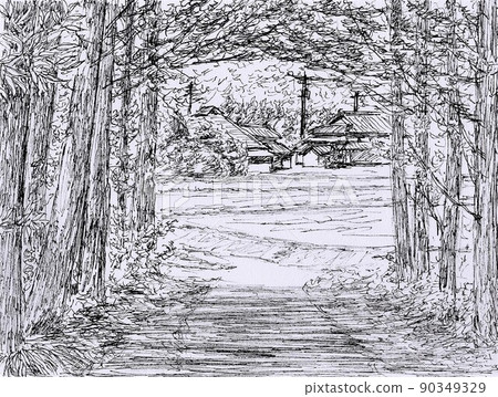 Houses over the forest 90349329