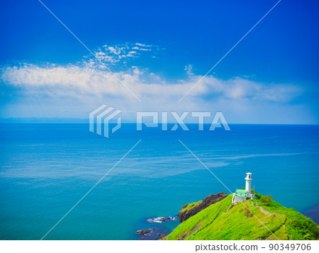 Niigata City Kakuda Misaki Lighthouse in early summer Niigata City Kakuda Misaki Lighthouse in early summer 90349706
