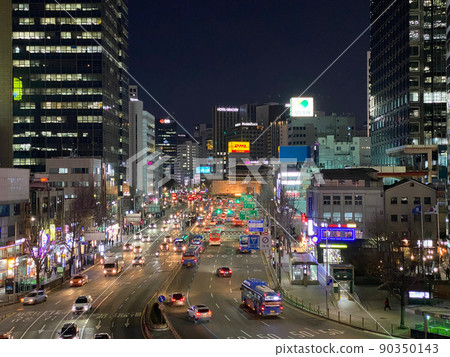 韓國|首爾站Sunnemun夜景 韓國|首爾站Sunnemun夜景 90350143