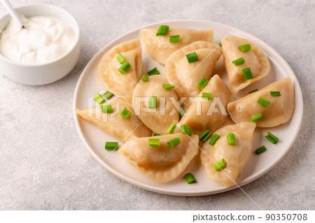 Dumplings, filled with mashed potatoes. Dumplings, filled with mashed potatoes. 90350708