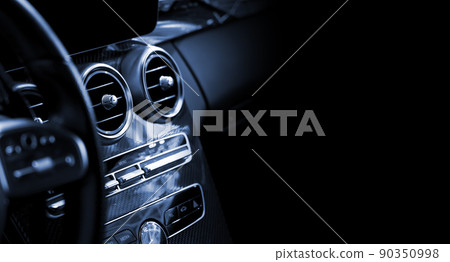 Close up car ventilation system with black copyspace Close up car ventilation system with black copyspace 90350998
