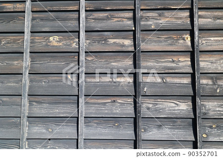 Old retro wood grain wall texture background material 90352701
