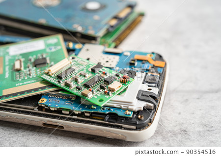 micro circuit main board computer electronic technology, hardware, upgrade, cleaning concept. 90354516