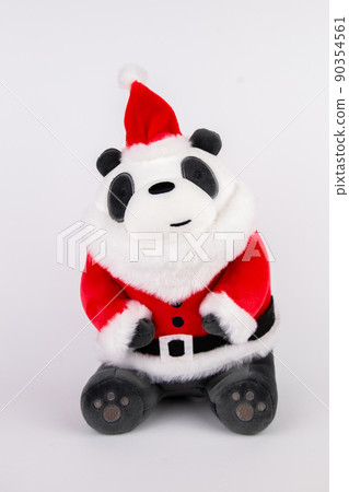 panda dressed as santa for christmas new year 90354561