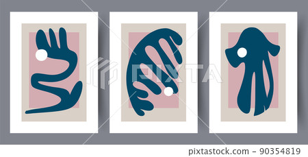 Printable wall art vector poster set vector. 90354819