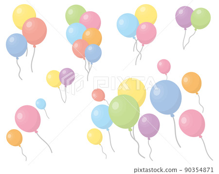 柔和的彩色氣球 柔和的彩色氣球 90354871