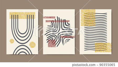 Set of abstract contemporary posters with geometric shapes Set of abstract contemporary posters with geometric shapes 90355065