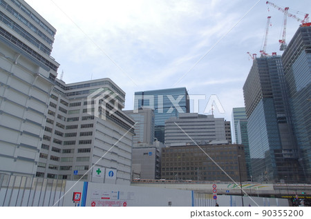 Buildings around Tokyo Tokiwa Bridge under construction Buildings around Tokyo Tokiwa Bridge under construction 90355200