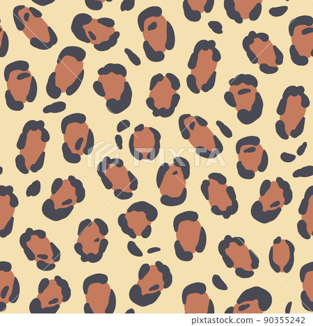 Leopard fur. Doodle seamless fabric pattern Leopard fur. Doodle seamless fabric pattern 90355242