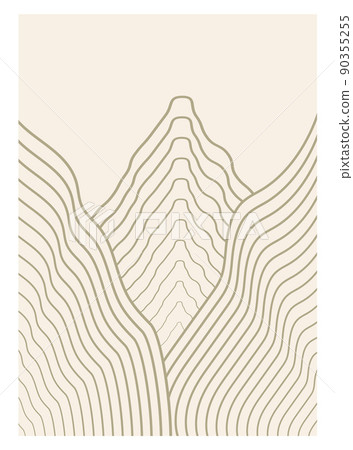 Abstract aesthetic linear landscape poster Abstract aesthetic linear landscape poster 90355255
