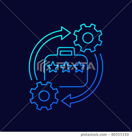 portfolio optimization icon, line vector 90355330