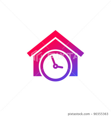house booking time icon, vector house booking time icon, vector 90355363